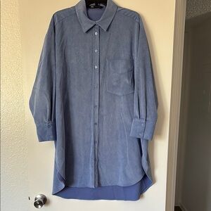 Zara Casual Blue Button Down Shirt